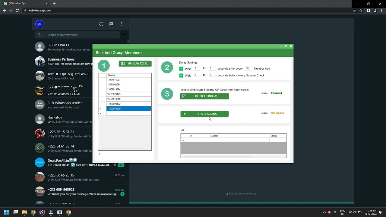 Add members in WhatsApp Group in Bulk | WA Sender Bulk Tutorial | Bulk add group members in WhatsApp